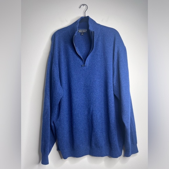 Cutter & Buck 100% Cashmere Sweater 1/4 Zip Pullover Size 1X - Picture 1 of 12